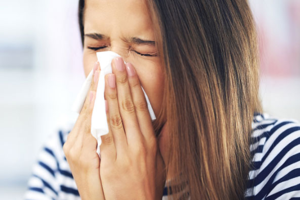 sneezing